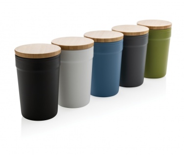 Logo trade advertising products picture of: GRS certified recycled PP mug with bamboo lid