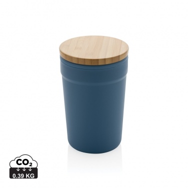 Logo trade promotional merchandise photo of: GRS certified recycled PP mug with bamboo lid
