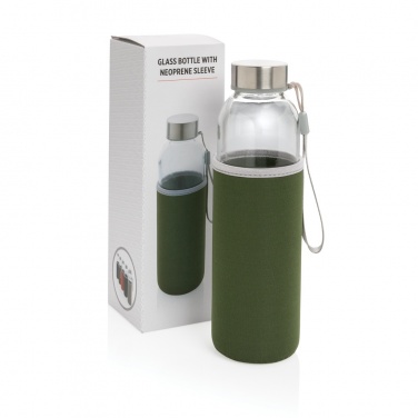 Logotrade business gift image of: Glass bottle with neoprene sleeve