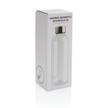 Logo trade promotional products image of: Leakproof water bottle with metallic lid