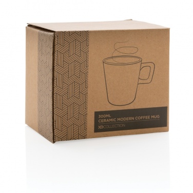 Logo trade promotional gifts picture of: Ceramic modern coffee mug 300ml