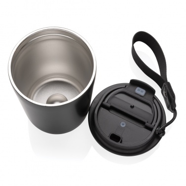 Logo trade promotional items image of: Cuppa RCS re-steel vacuum tumbler with lanyard