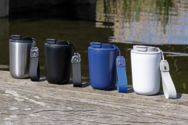 Logotrade promotional giveaway picture of: Cuppa RCS re-steel vacuum tumbler with lanyard