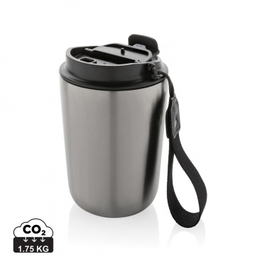 Logo trade promotional gifts picture of: Cuppa RCS re-steel vacuum tumbler with lanyard