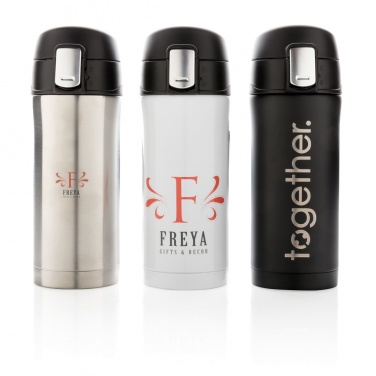 Logotrade promotional product picture of: RCS Recycled stainless steel easy lock vacuum mug