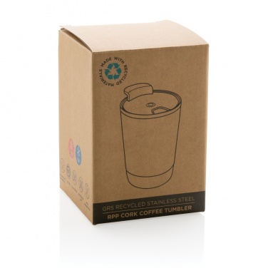 Logotrade corporate gift picture of: GRS RPP stainless steel cork coffee tumbler