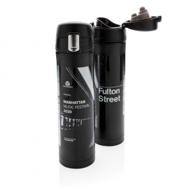 Logotrade advertising product picture of: RCS Re-steel easy lock vacuum flask