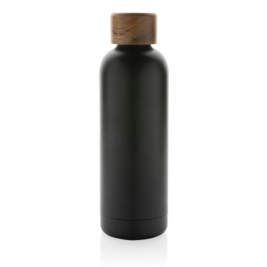 Logotrade promotional merchandise picture of: Wood RCS certified recycled stainless steel vacuum bottle