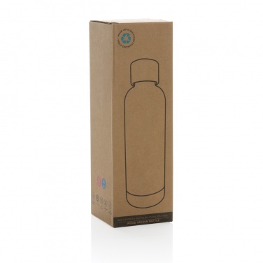 Logotrade corporate gift picture of: Wood RCS certified recycled stainless steel vacuum bottle