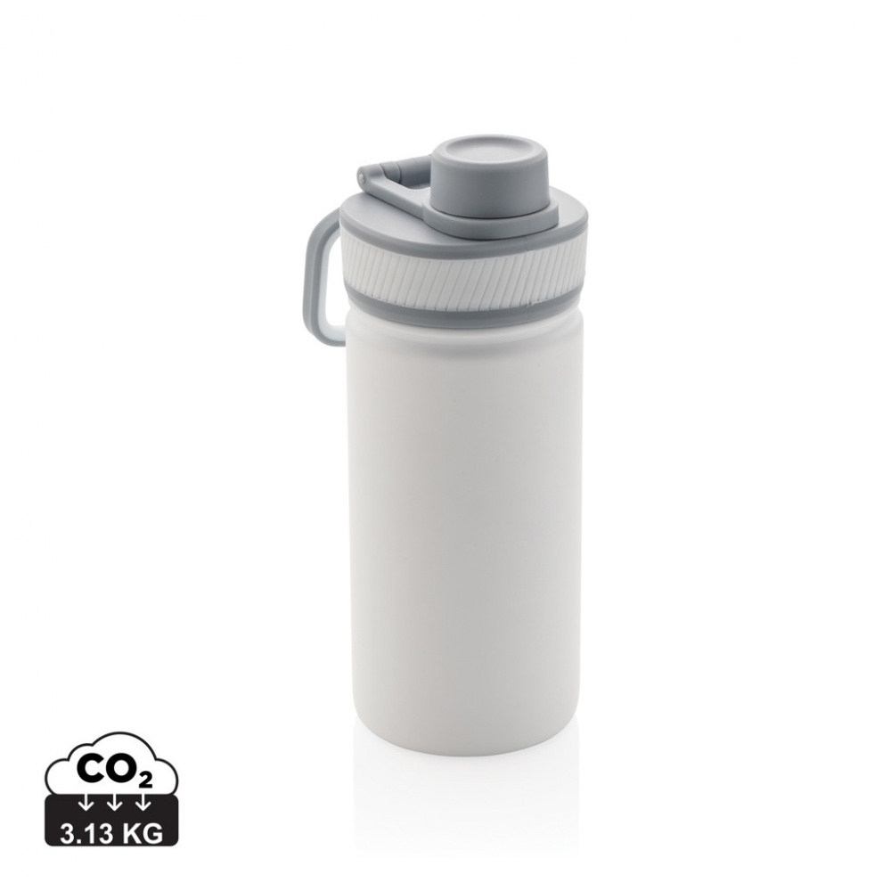 Logo trade promotional giveaways image of: Vacuum stainless steel bottle with sports lid 550ml