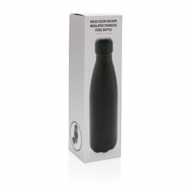 Logo trade advertising products picture of: Solid colour vacuum stainless steel bottle 500 ml