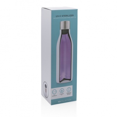 Logo trade promotional giveaways picture of: UV-C steriliser vacuum stainless steel bottle