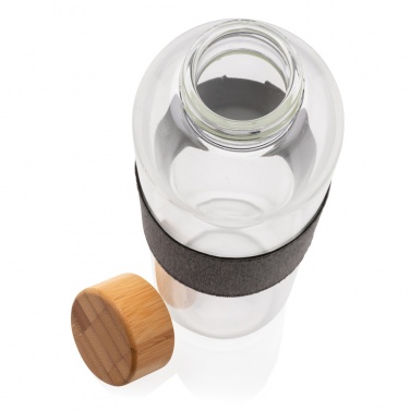 Logotrade promotional product picture of: Impact borosilicate glass bottle with bamboo lid