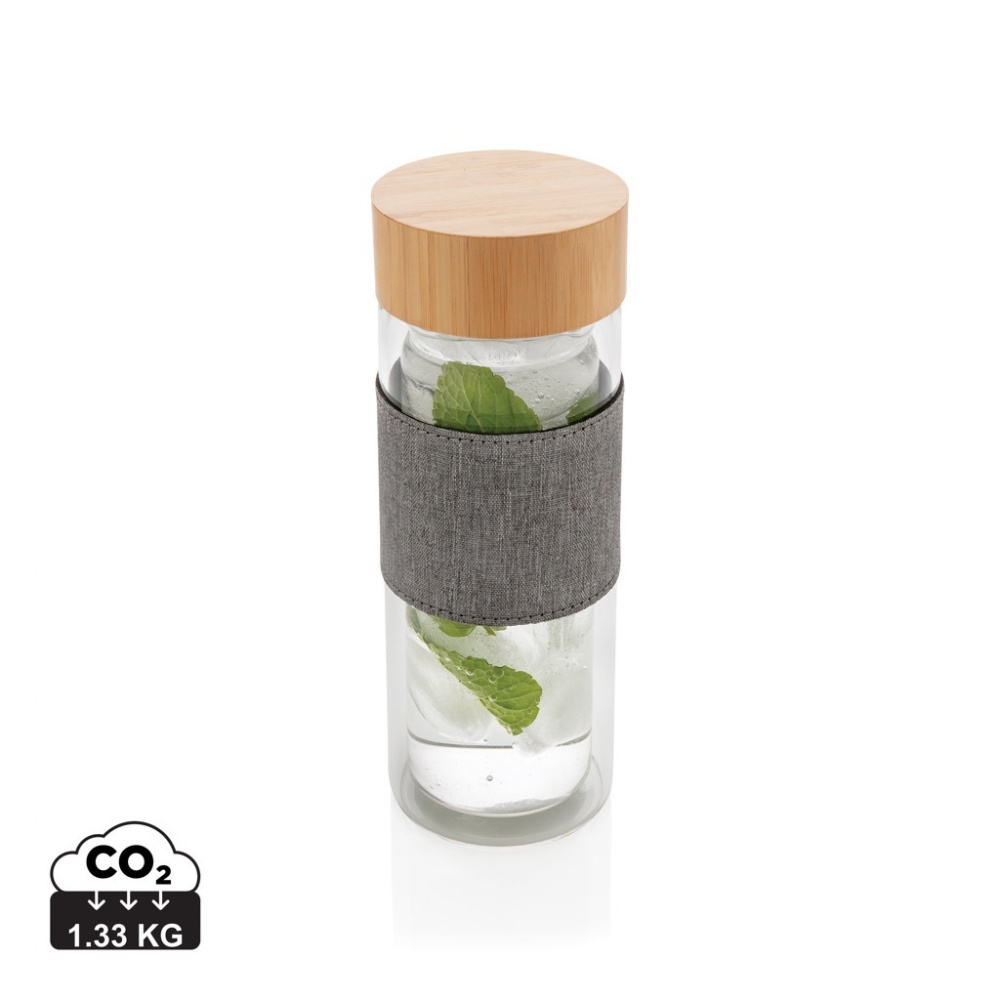 Logotrade promotional items photo of: Impact double wall borosilicate glass bottle