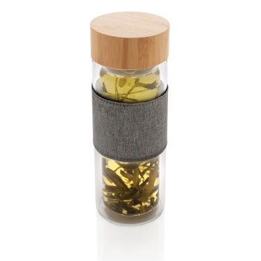 Logo trade promotional merchandise photo of: Impact double wall borosilicate glass bottle