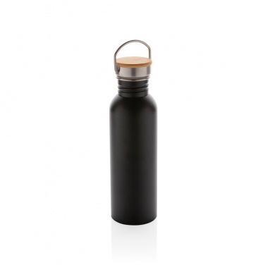 Logo trade corporate gift photo of: Modern stainless steel bottle with bamboo lid