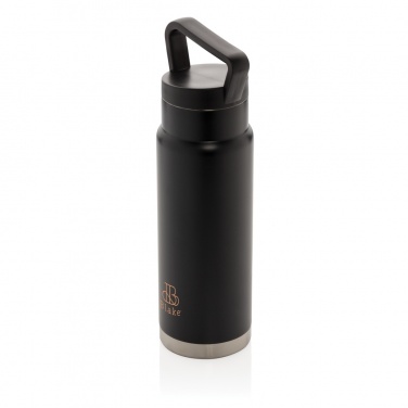 Logo trade promotional products image of: Leakproof vacuum on-the-go bottle with handle