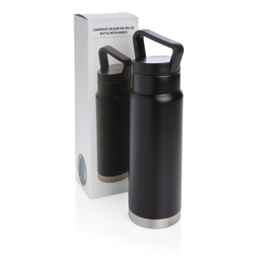 Logo trade promotional merchandise picture of: Leakproof vacuum on-the-go bottle with handle