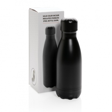 Logo trade promotional gift photo of: Solid colour vacuum stainless steel bottle 260ml