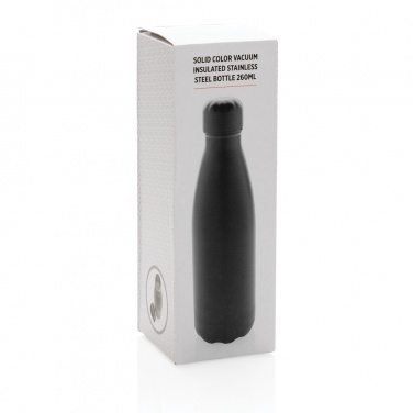 Logo trade promotional merchandise image of: Solid colour vacuum stainless steel bottle 260ml