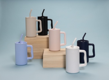 Logotrade promotional gift image of: Cube RCS certified recycled steel mug 800ml