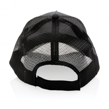 Logo trade business gifts image of: Impact AWARE™ Brushed rcotton 5 panel trucker cap 190gr