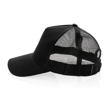 Logo trade promotional products image of: Impact AWARE™ Brushed rcotton 5 panel trucker cap 190gr