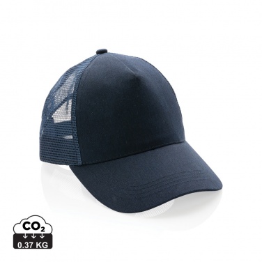 Logo trade promotional gifts image of: Impact AWARE™ Brushed rcotton 5 panel trucker cap 190gr