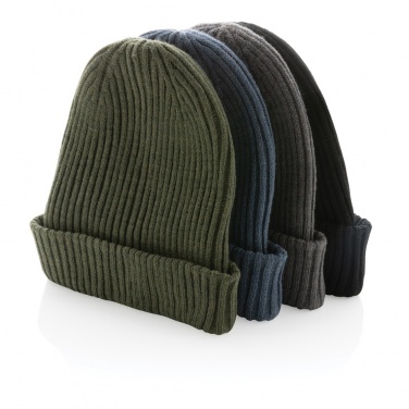 Logo trade promotional products image of: Impact AWARE™  Polylana® double knitted beanie