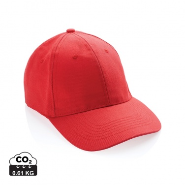 Logo trade promotional merchandise image of: Impact 6 panel 280gr Recycled cotton cap with AWARE™ tracer