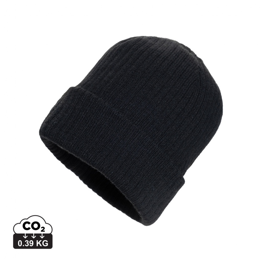 Logo trade corporate gifts image of: Pryor AWARE™ Polylana® beanie with cuff