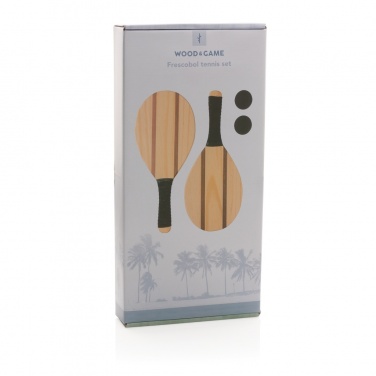 Logotrade promotional product picture of: Wooden frescobol tennis set