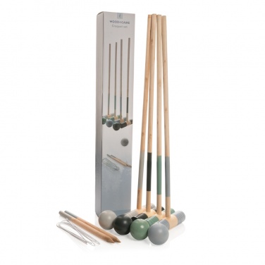 Logo trade promotional items image of: Wooden croquet set