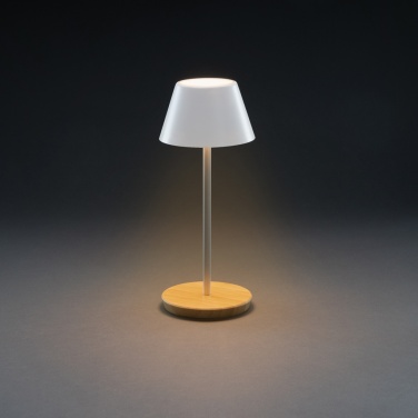 Logo trade promotional item photo of: Pure Glow RCS usb-rechargeable recycled plastic table lamp