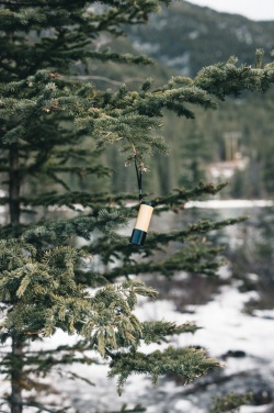 Logo trade promotional gifts picture of: Bamboo and RCS certfied recycled plastic torch