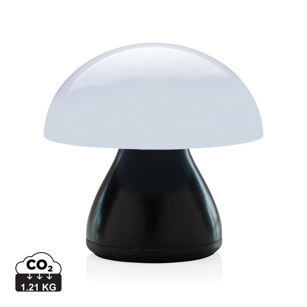 Logo trade promotional merchandise image of: Luming RCS recycled plastic USB re-chargeable table lamp
