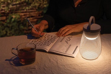 Logo trade promotional giveaways image of: Aurora RCS recycled plastic USB re-chargeable table lamp