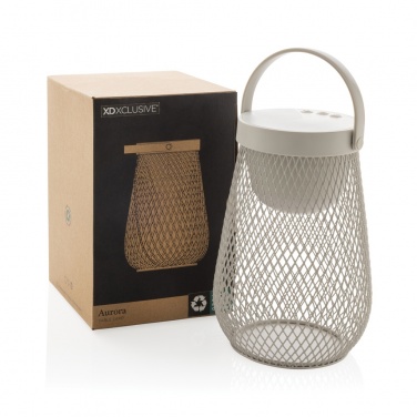 Logotrade advertising product image of: Aurora RCS recycled plastic USB re-chargeable table lamp
