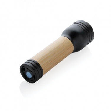 Logo trade promotional gifts image of: Lucid 1W RCS certified recycled plastic & bamboo torch