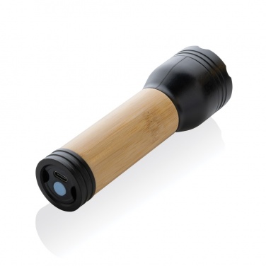 Logotrade promotional giveaway picture of: Lucid 3W RCS certified recycled plastic & bamboo torch