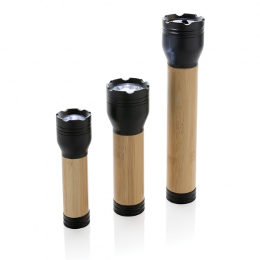 Logotrade promotional item picture of: Lucid 5W RCS certified recycled plastic & bamboo torch