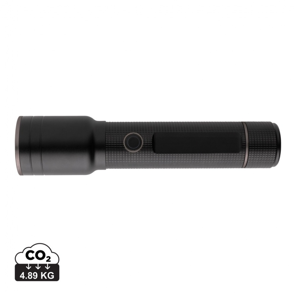 Logotrade business gift image of: RCS recycled aluminum USB-rechargeable heavy duty torch