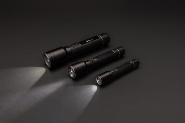 Logotrade promotional products photo of: RCS recycled aluminum USB-rechargeable heavy duty torch