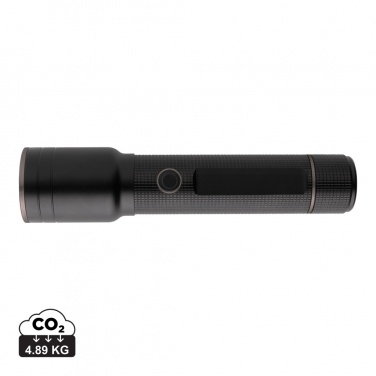 Logotrade business gift image of: RCS recycled aluminum USB-rechargeable heavy duty torch