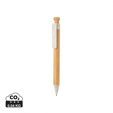 Logotrade promotional gifts photo of: Bamboo pen with wheatstraw clip