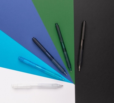 Logo trade promotional product photo of: X9 frosted pen with silicone grip