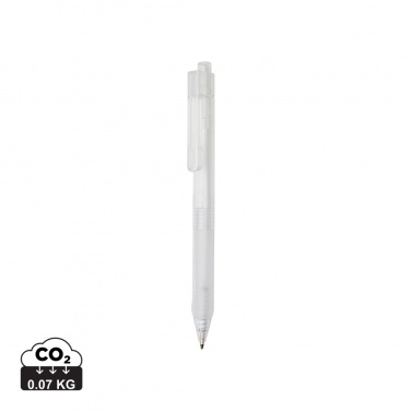 Logotrade promotional merchandise picture of: X9 frosted pen with silicone grip