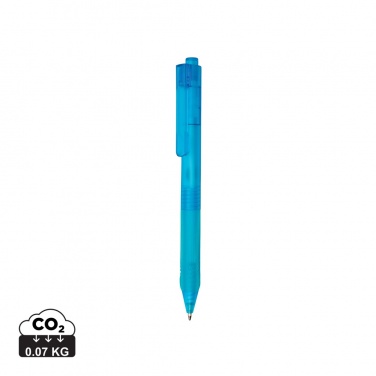 Logo trade corporate gift photo of: X9 frosted pen with silicone grip
