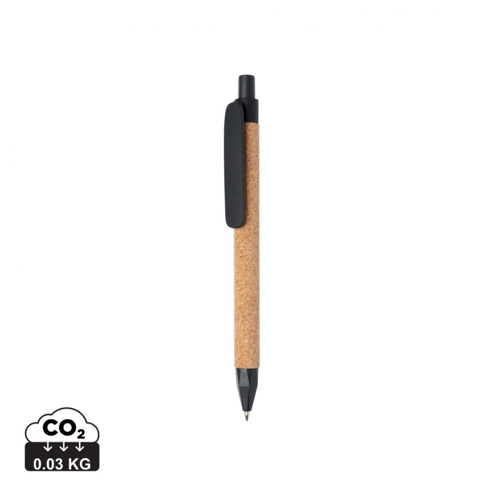 Logo trade promotional giveaway photo of: Write wheatstraw and cork pen