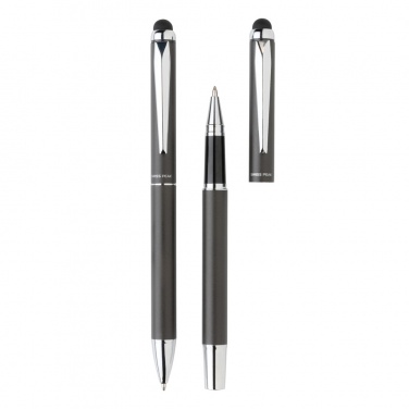 Logo trade advertising product photo of: Swiss Peak deluxe pen set in PU pouch